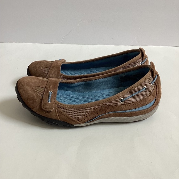 CLARKS PRIVO POLAR LAKE BROWN SUEDE LEATHER SLIP ON LOAFERS SHOES WOMENS SZ 6M - Picture 1 of 9